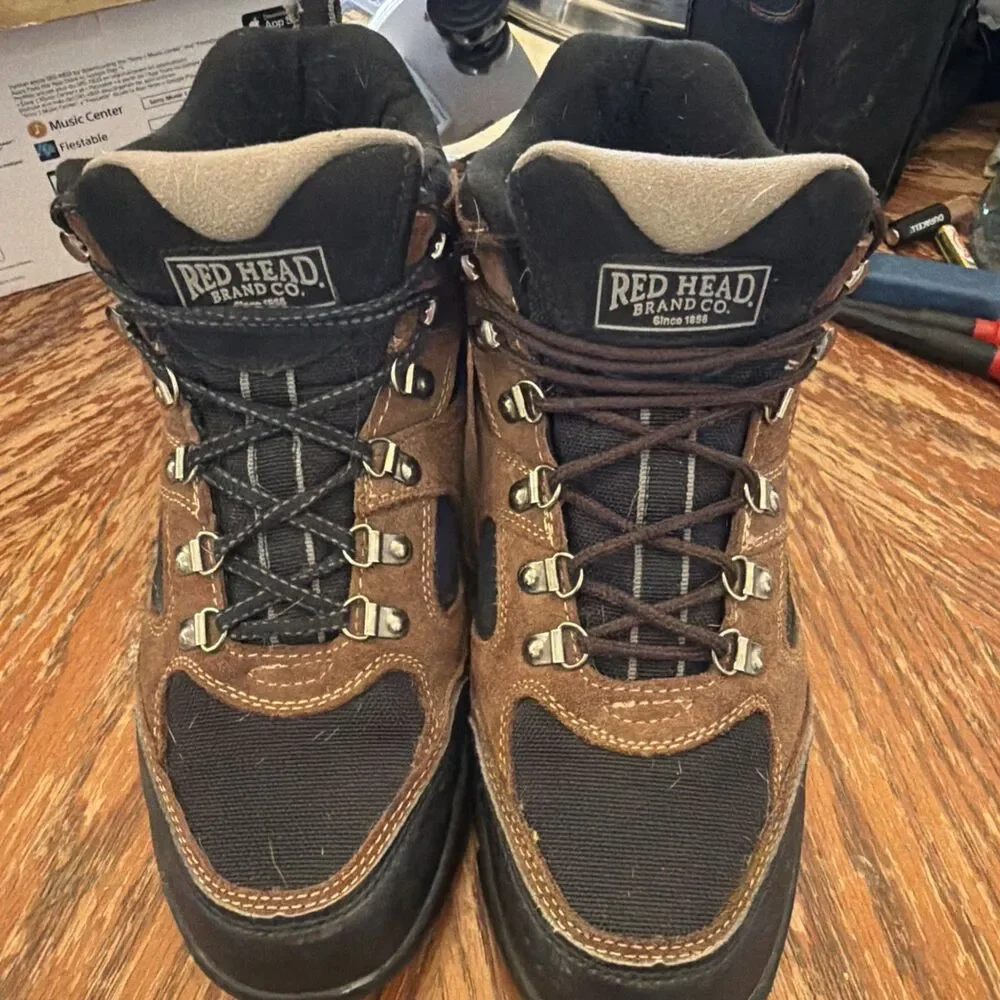 Red Head Hiking Boots Everest II Brown Leather Lace Up Mens